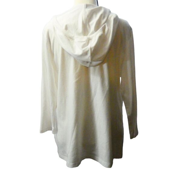 Coral Bay Women's Large Hooded V-Neck Tunic Shirt Shells Lightweight Beachy - Picture 4 of 6